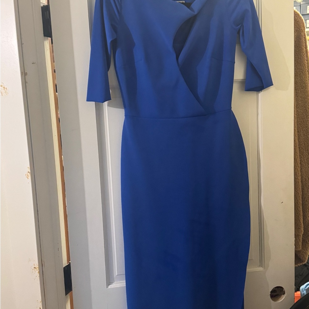 Chiara Boni Royal Blue 3/4 Sleeve Dress